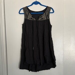 American Eagle Embroidered Navy Mini Dress